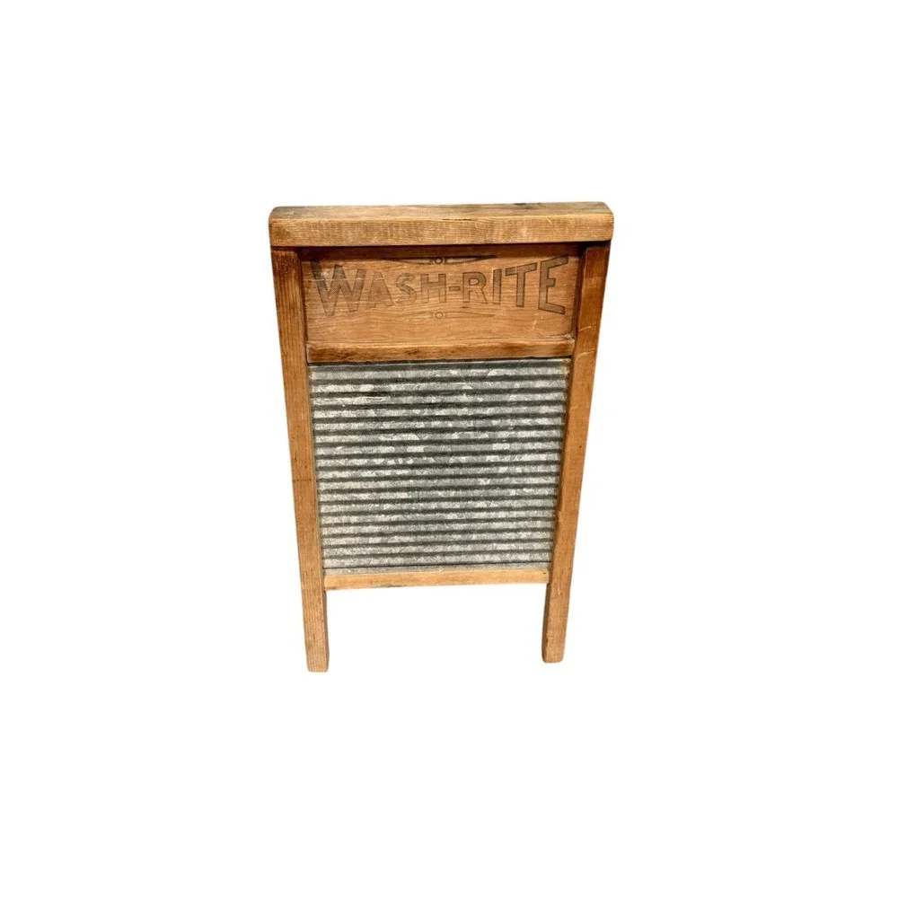 National Washboard Co. Wood & Zinc No. 28 Memphis Chicago Vintage Decor Laundry